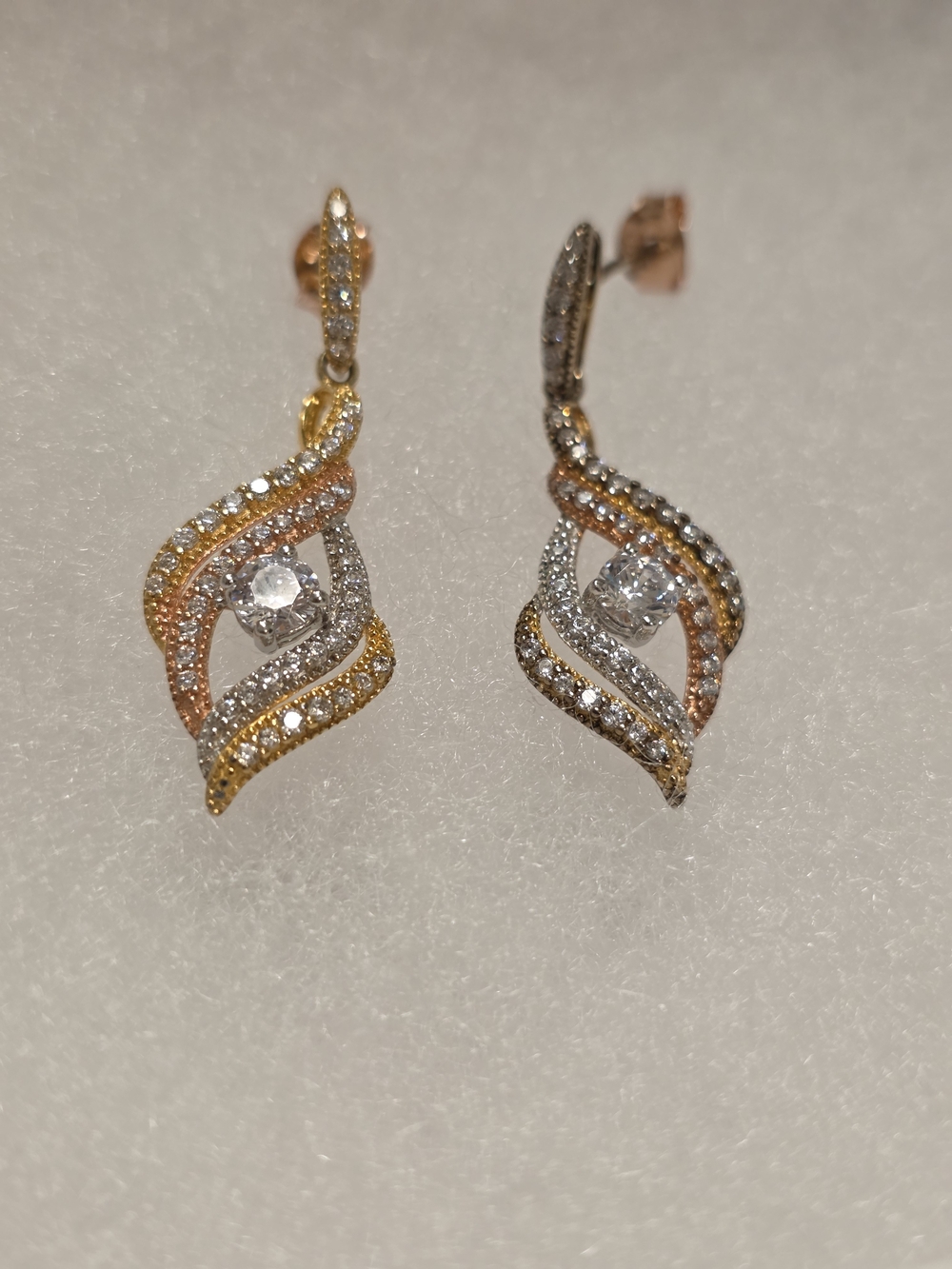 Tricolor Crystal Drop Earrings - Women Jewelry